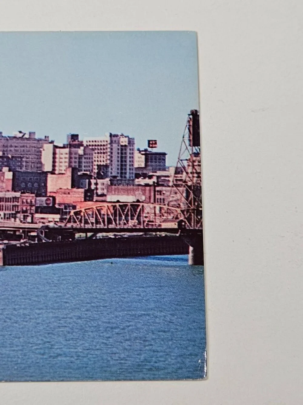 Portland Oregon Skyline Williamette River Postcard